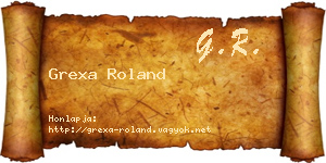 Grexa Roland névjegykártya